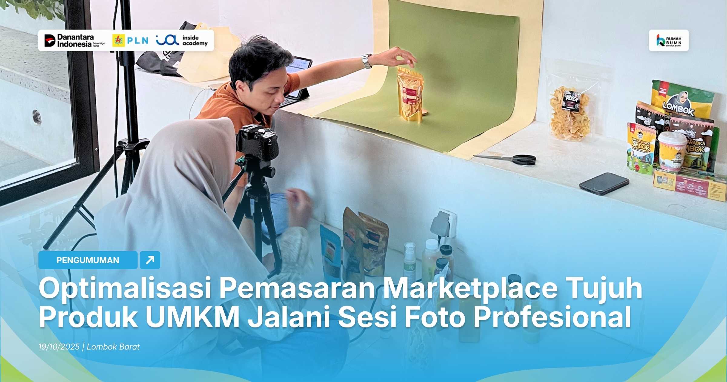 Optimalisasi Pemasaran Marketplace Tujuh Produk UMKM Jalani Sesi Foto Profesional