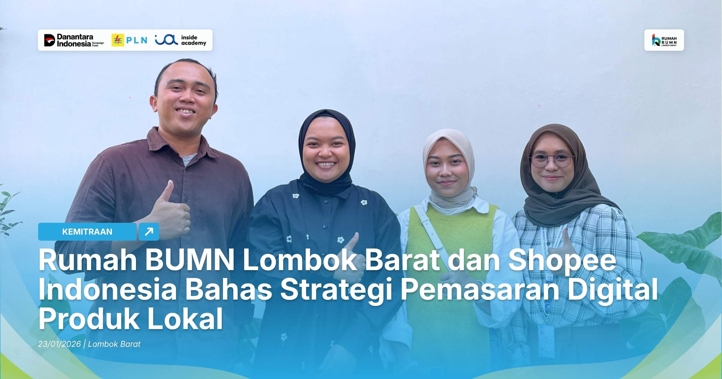 Rumah BUMN Lombok Barat dan Shopee Indonesia Bahas Strategi Pemasaran Digital Produk Lokal